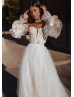 2-in-1 Wedding Dress With Detachable Tulle Skirt